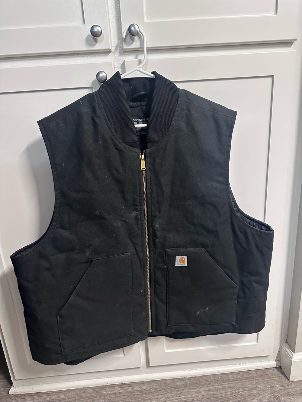 Carhartt Kids Black Insulated Canvas Work Vest